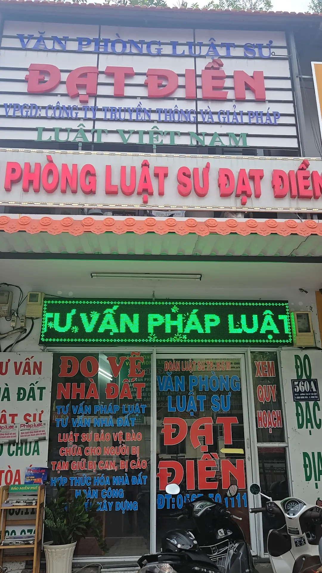 Văn phòng luật sư 560 A Tân kỳ Tân Quý  phường Bình Hưng Hòa TPHCM do Luật sư 25 kinh nghiệm nhà đất uy tín giỏi thuộc Đoàn Luật sư TPHCM