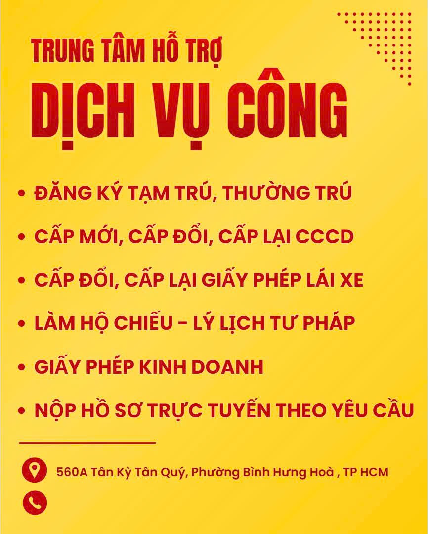 TRUNG TÂM HỖ TRỢ CUNG CẤP THÔNG TIN PHẢN ÁNH TIÊU CỰC XÂY DỰNG TRÁI PHÉP PHƯỜNG BÌNH HƯNG HÒA TPHCM